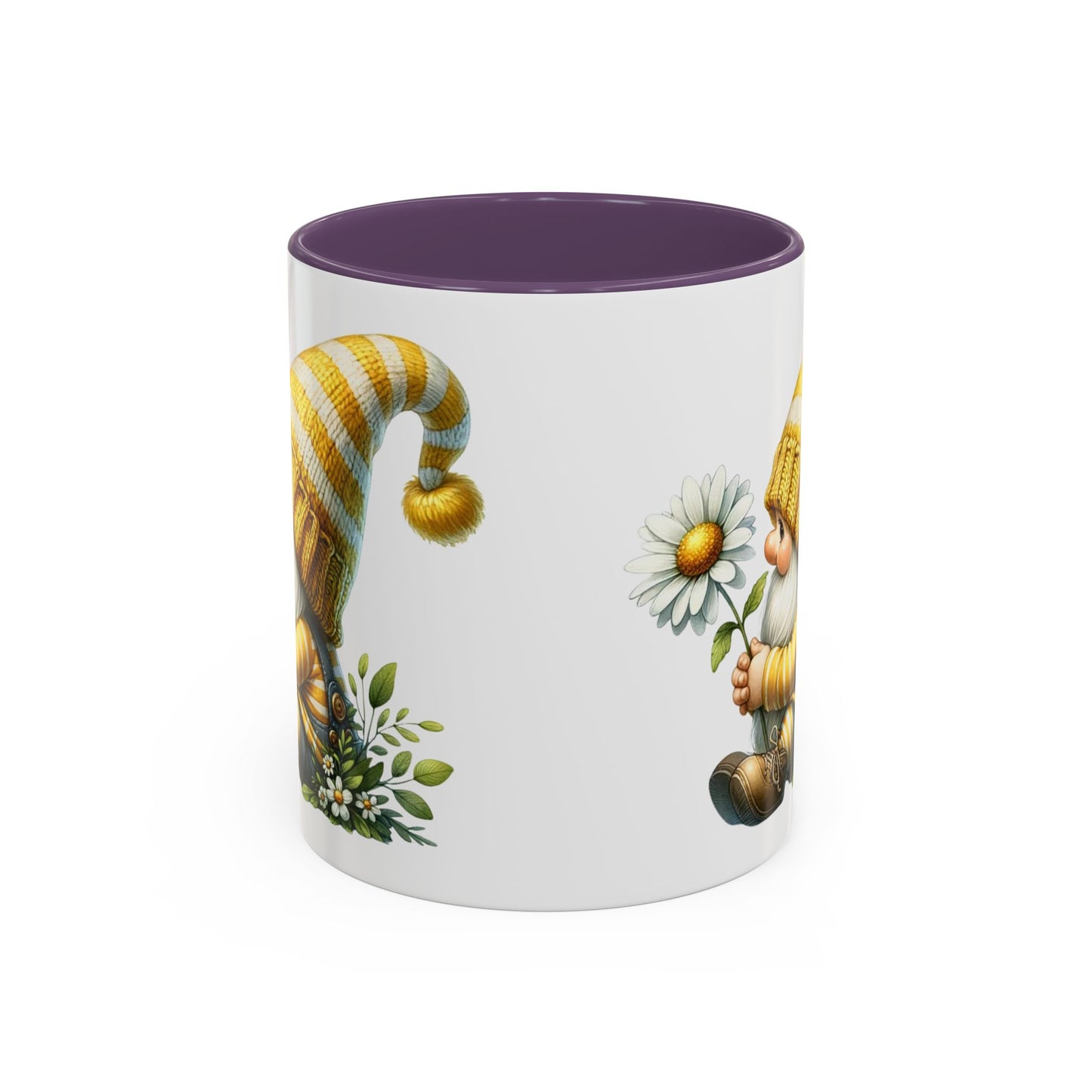 Whimsical Gnome Coffee Mug, Cute Gnome Cup for Garden Lovers, Spring Decor, Gift for Her, Coffee Lover's Mug, Unique Flower Mug