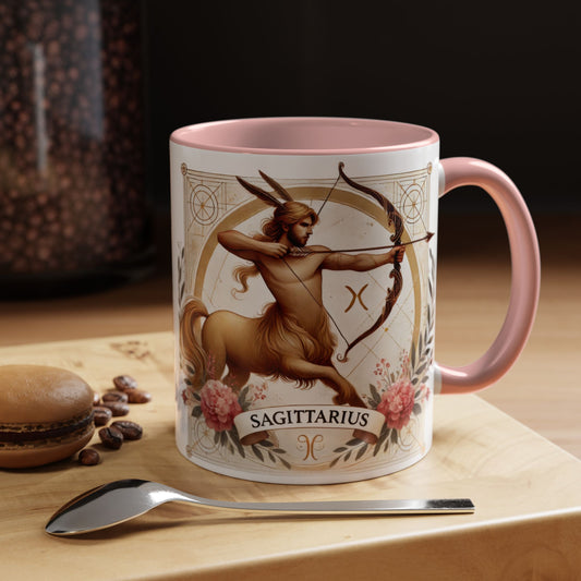 Sagittarius Accent Coffee Mug – 11oz & 15oz – Zodiac Inspired Gift for Astrology Lovers
