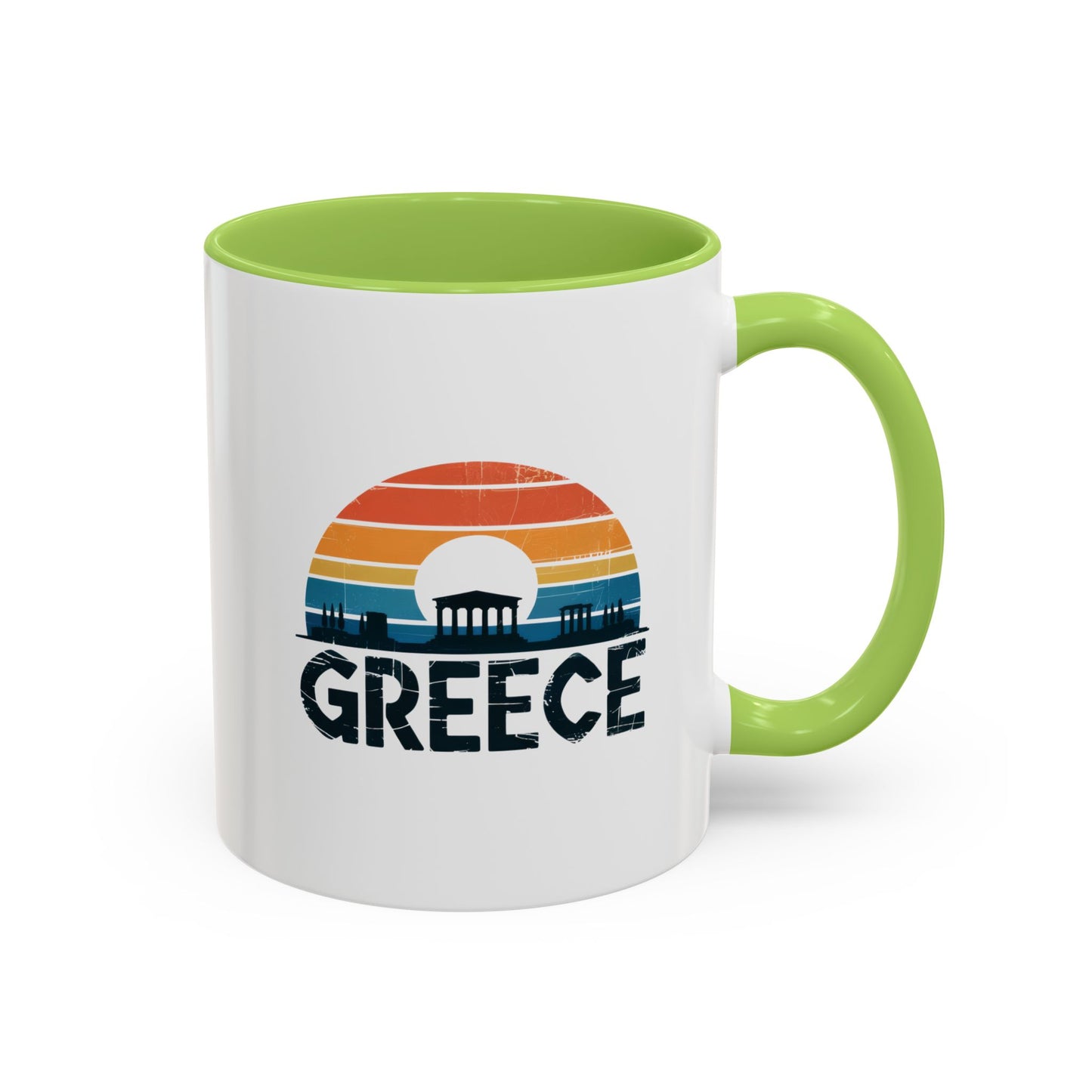 Greece Sunset Accent Coffee Mug - Perfect for Travel Lovers, Gifts for Her, Cozy Mornings, Summer Vibes, Greek Decor