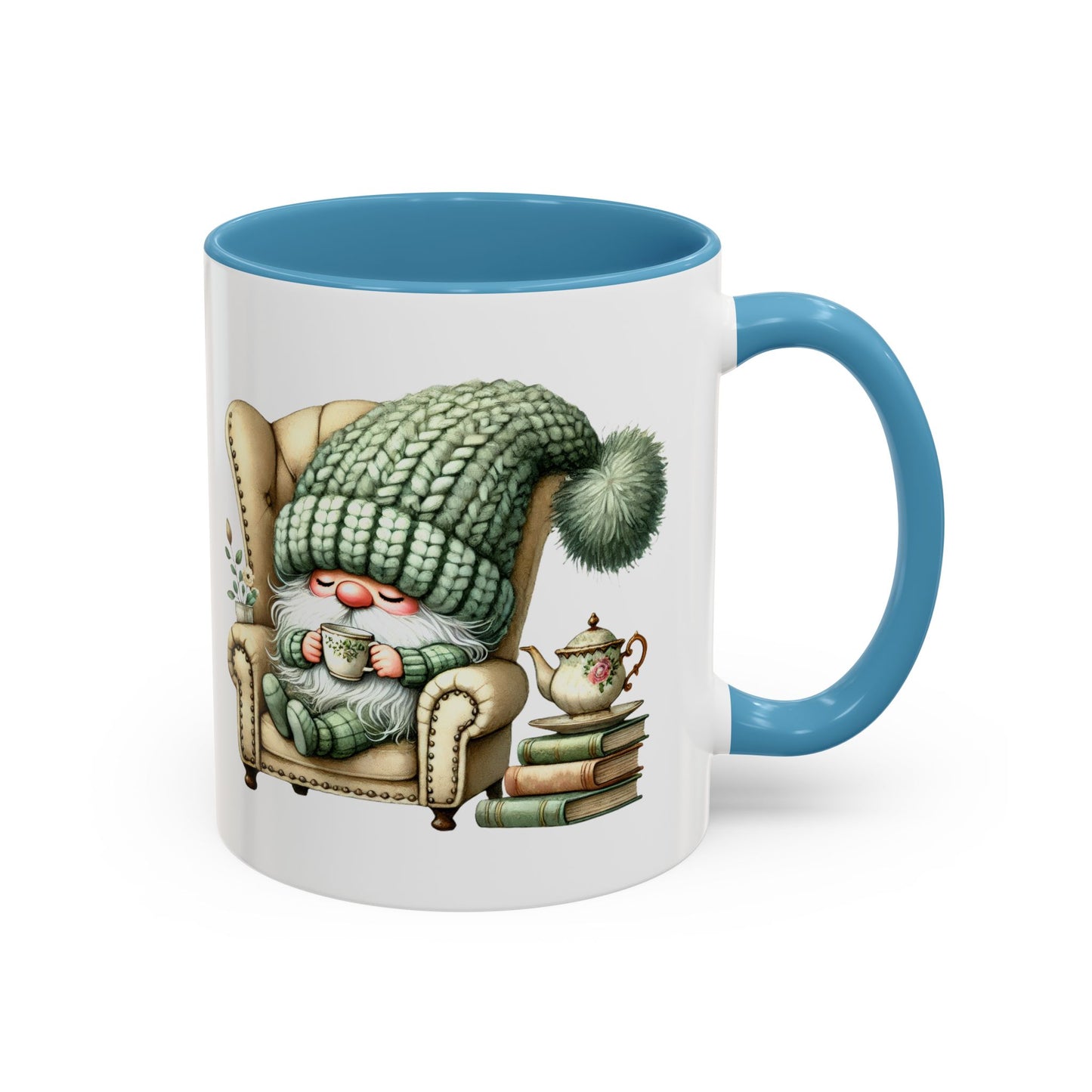 Cozy Gnome Accent Coffee Mug, Cute Gnome Mug, Winter Coffee Cup, Gift for Gnome Lovers, Gnome Decor, Funny Coffee Mug