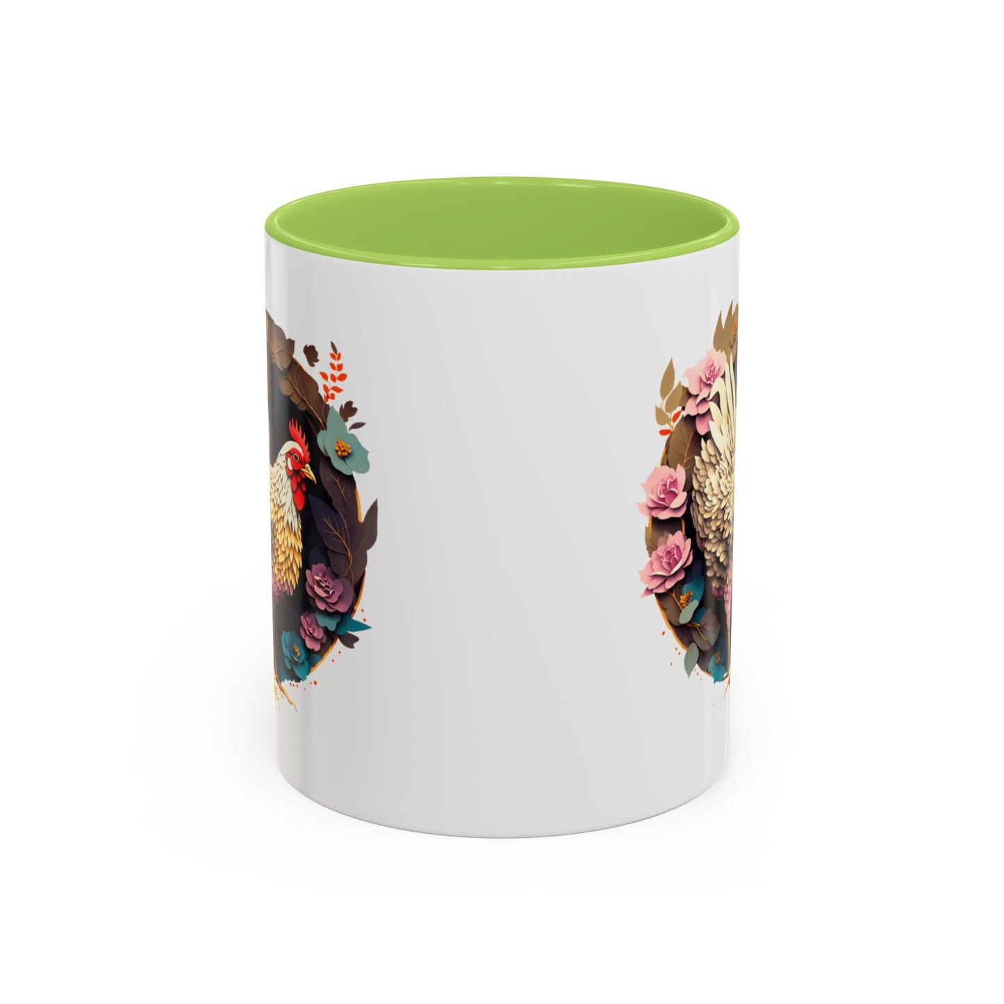 Charming Floral Chicken Coffee Mug - Perfect for Farmhouse Decor, Gift for Chicken Lovers, Tea, Hot Drinks, Home & Kitchen