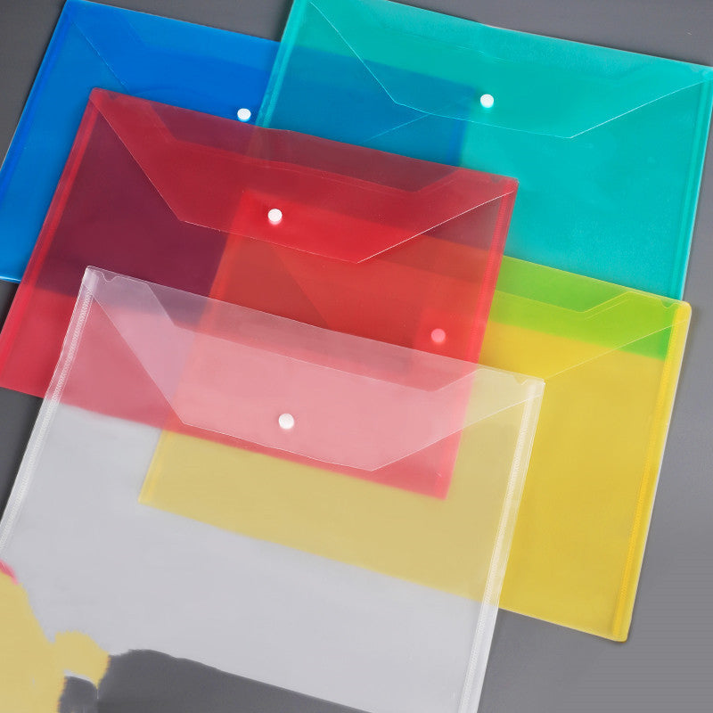 Simple Transparent File Bag A4 Snap Storage