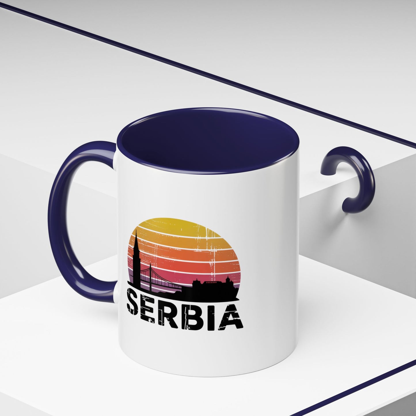 Serbia Sunset Accent Coffee Mug - Perfect for Travel Lovers, Gift for Friends or Family, Great for Home/Office Decor, Unique Souvenir