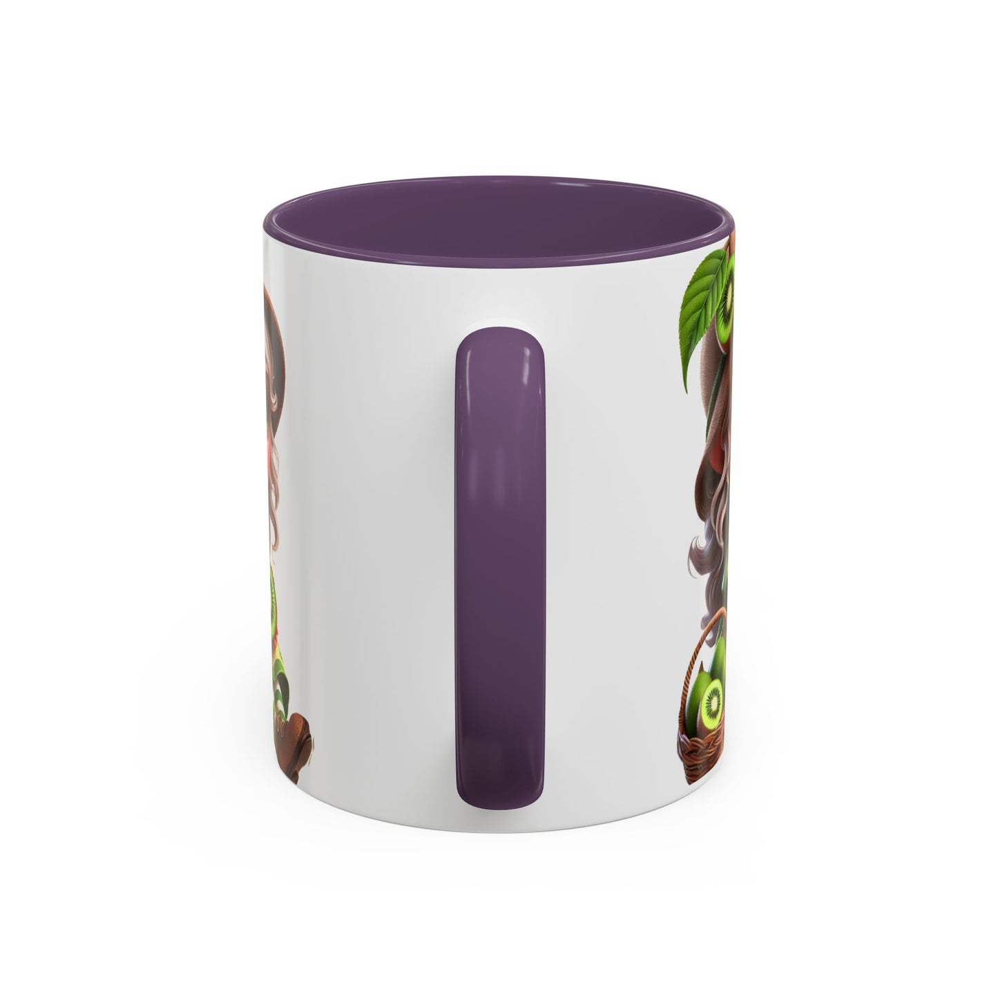 Whimsical Kiwi Accent Coffee Mug - Adorable Greenery Design for Nature Lovers