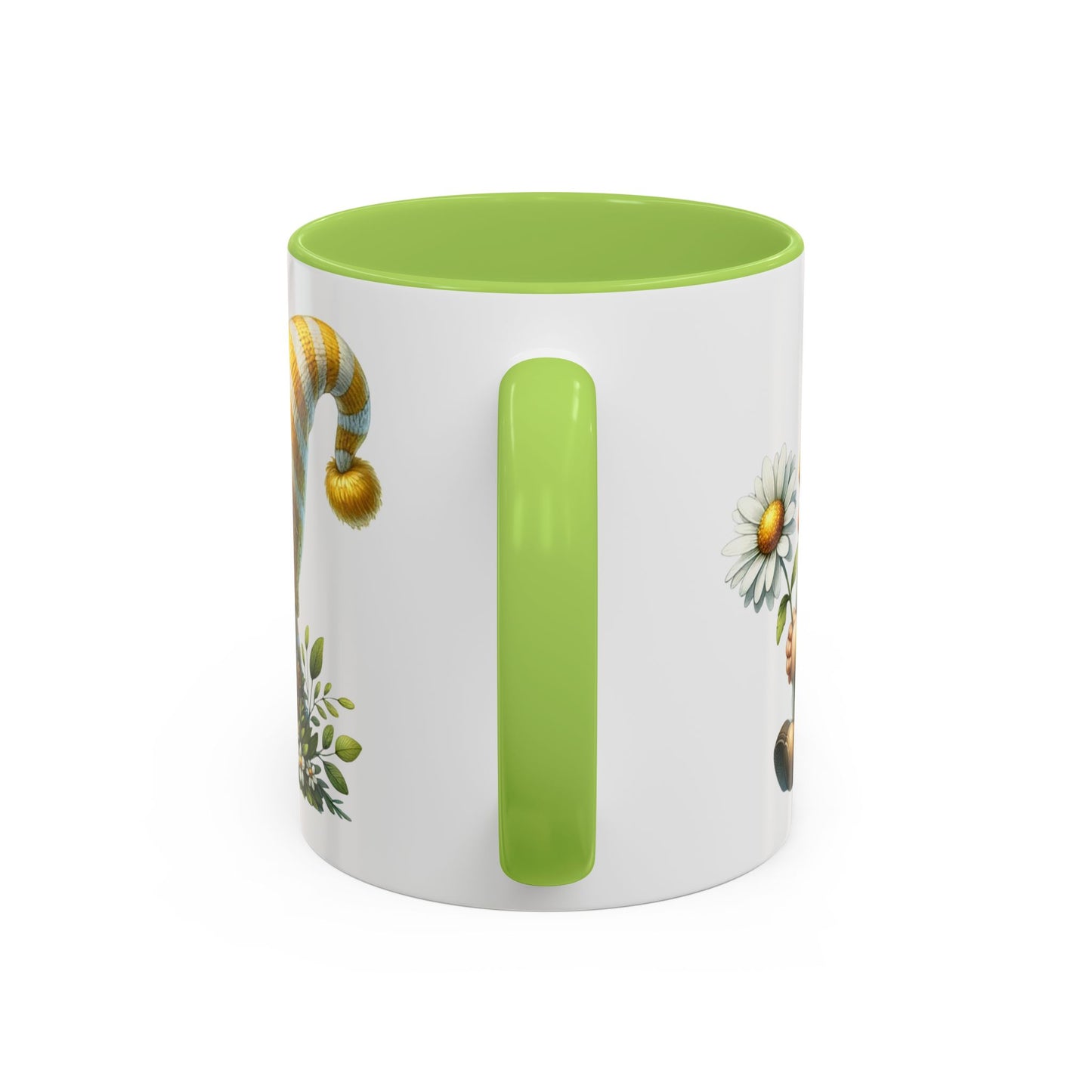 Whimsical Gnome Coffee Mug, Cute Gnome Cup for Garden Lovers, Spring Decor, Gift for Her, Coffee Lover's Mug, Unique Flower Mug