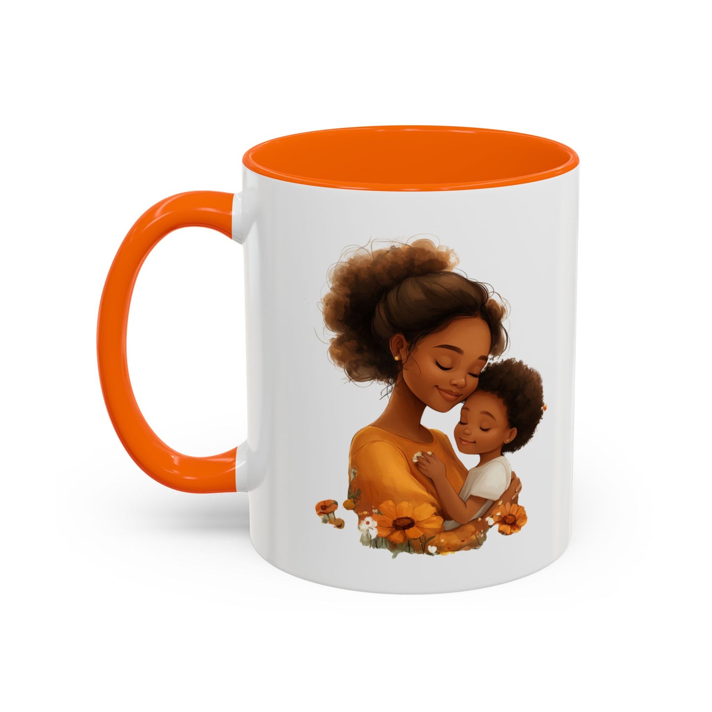 Heartwarming Mom & Child Coffee Mug, Family Gift, Mother's Day Gift, Coffee Lover, Cute Illustration