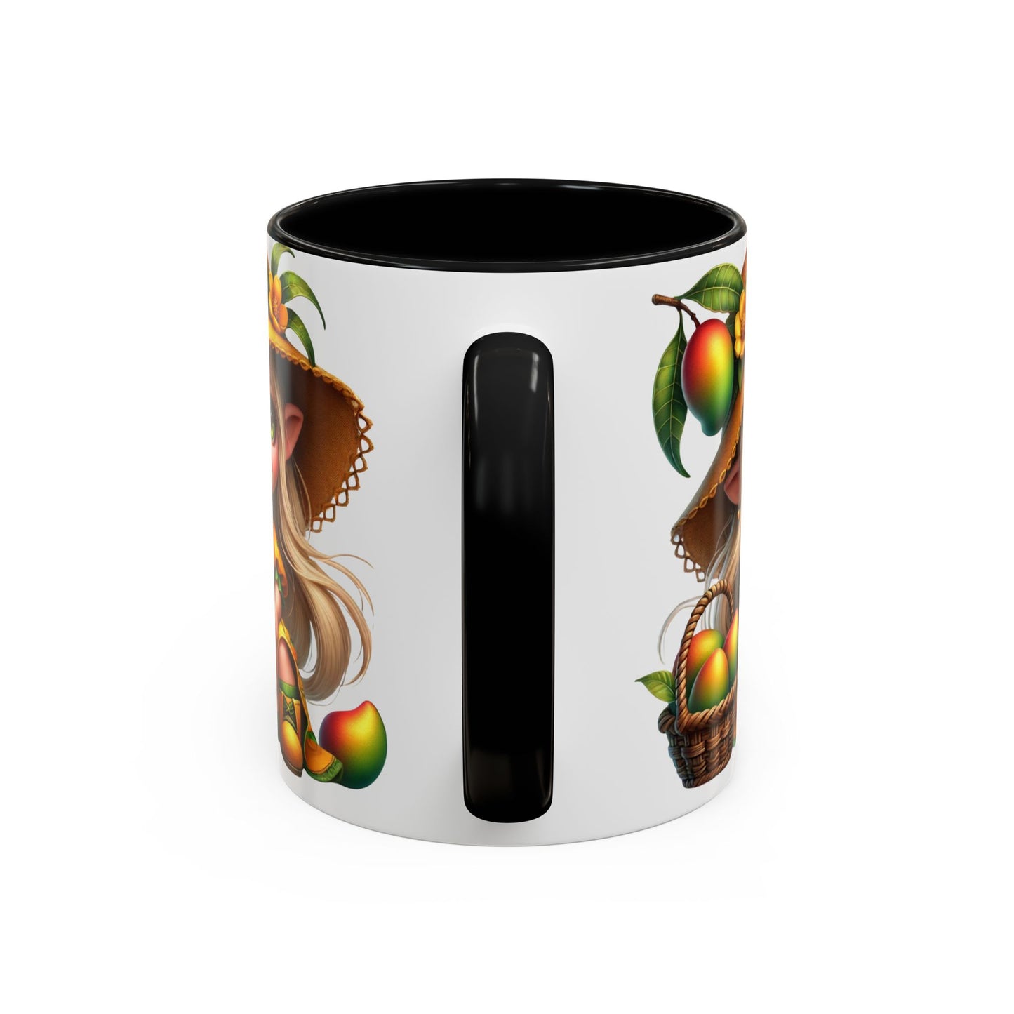 Cute Mango Fairy Accent Coffee Mug - Whimsical 11oz & 15oz