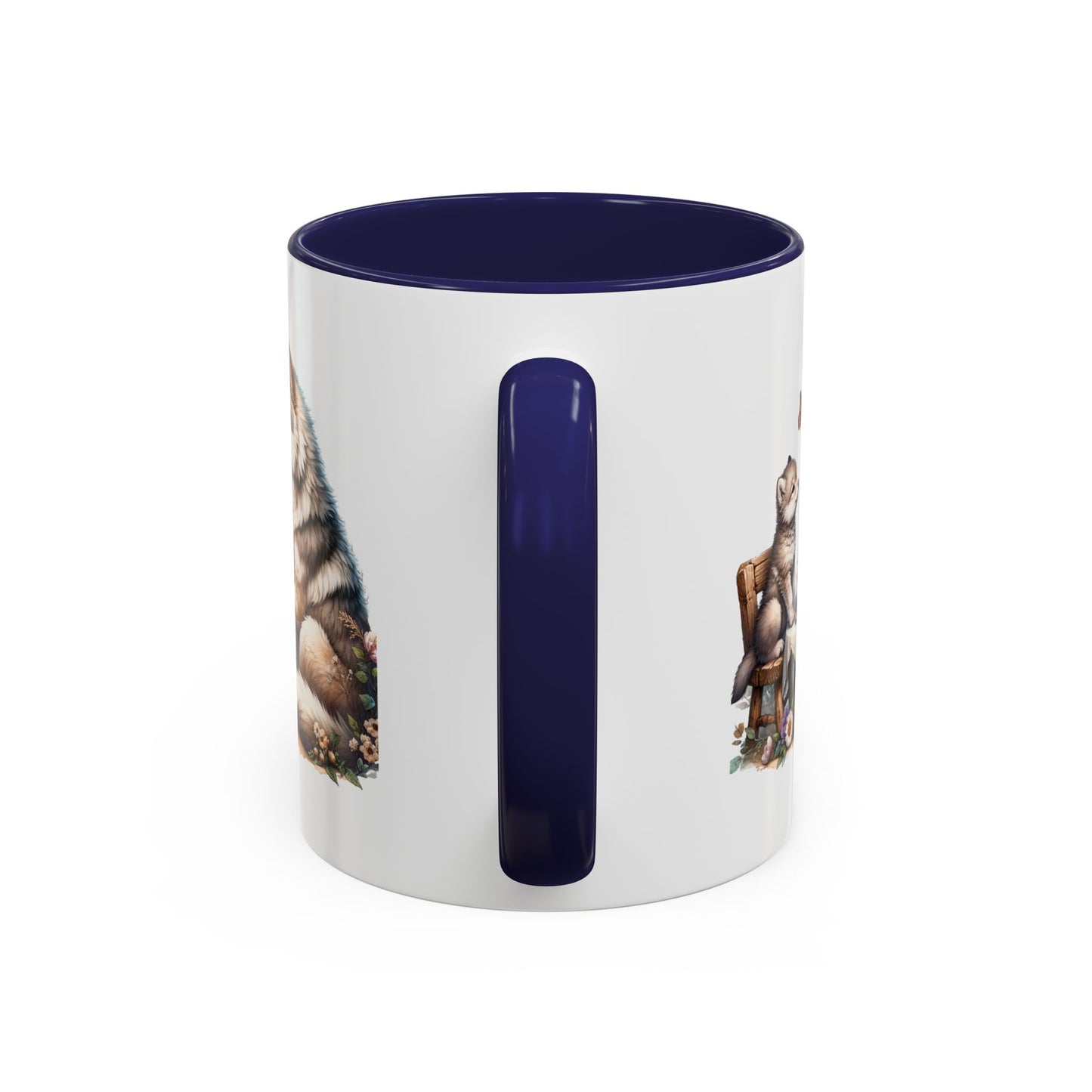 Whimsical Wolf Tea Time Mug | Cute Animal Coffee Cup, Gifts for Animal Lovers, Home Decor, Cozy Kitchen, Unique Gift Idea