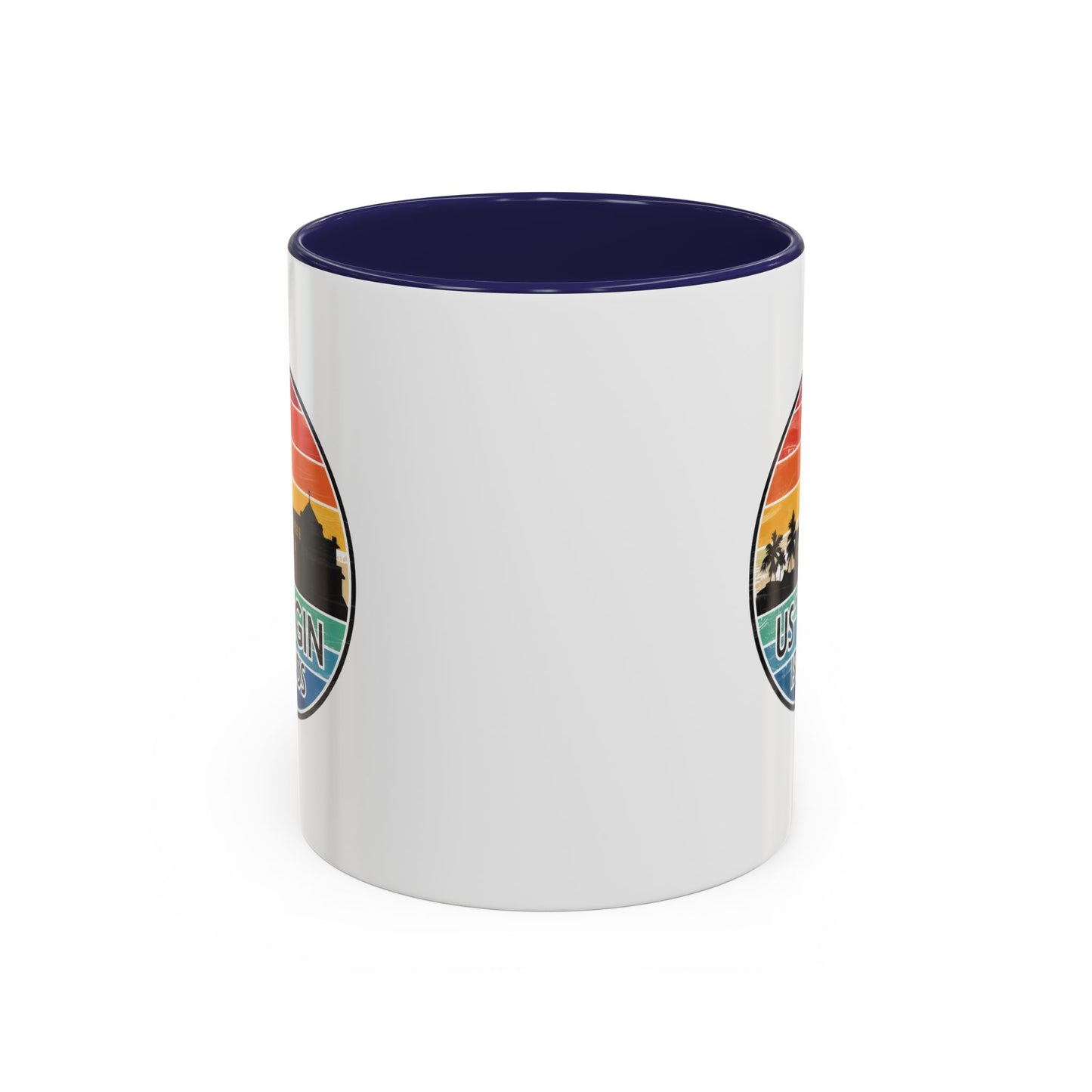 Tropical Landscape Coffee Mug, US Virgin Islands Mug, Travel Souvenir Cup, Beach Lover Gift, Vacation Keepsake, Colorful Accent Mug