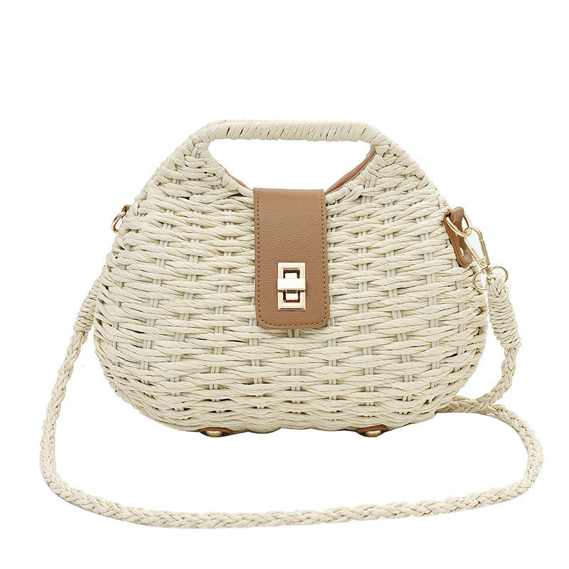 Women's Summer Woven Artistic Shoulder Bag