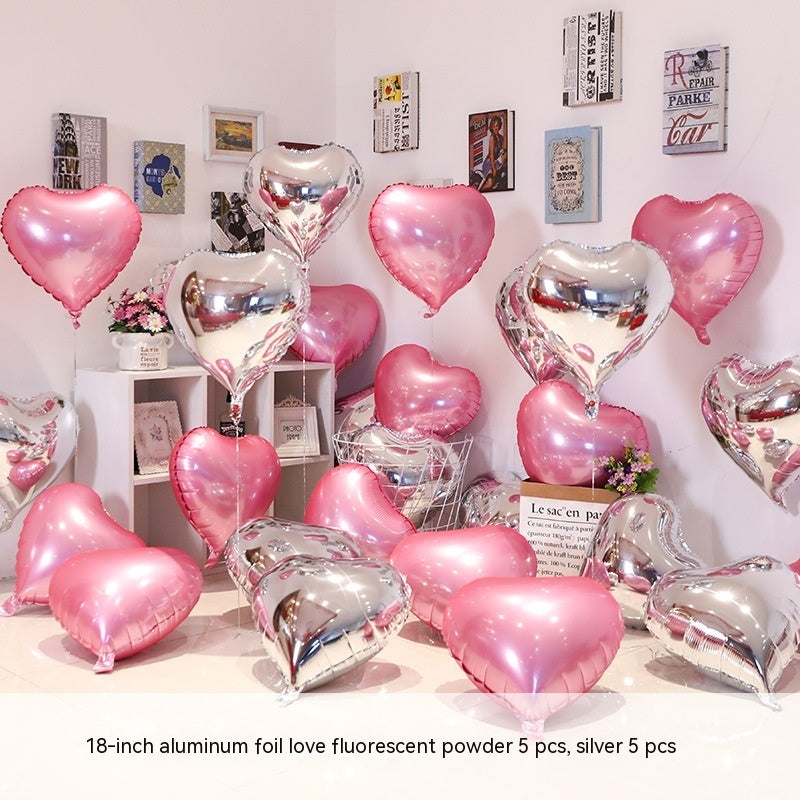 Heart-shaped Aluminum Balloon 520 Wedding Room Decoration Birthday Party
