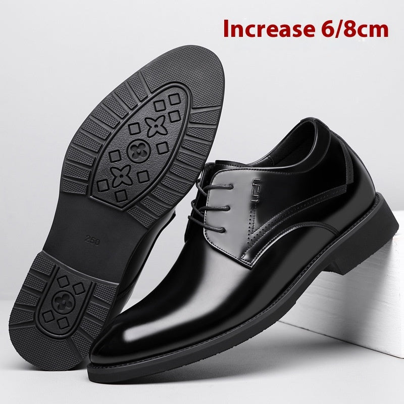 Business Formal Wear Genuine Leather Breathable Increased Men's Shoes