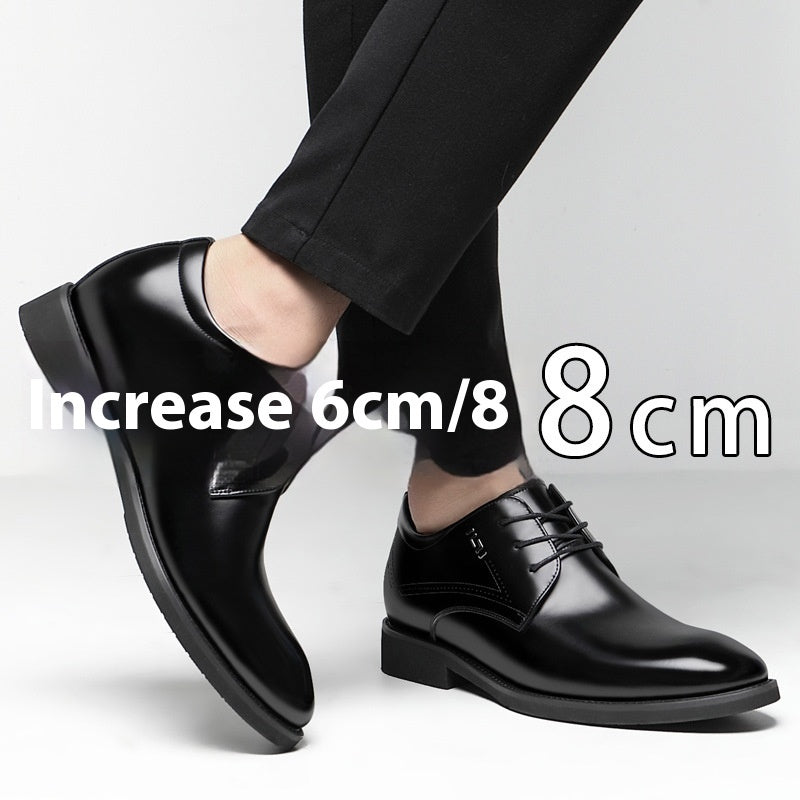 Business Formal Wear Genuine Leather Breathable Increased Men's Shoes