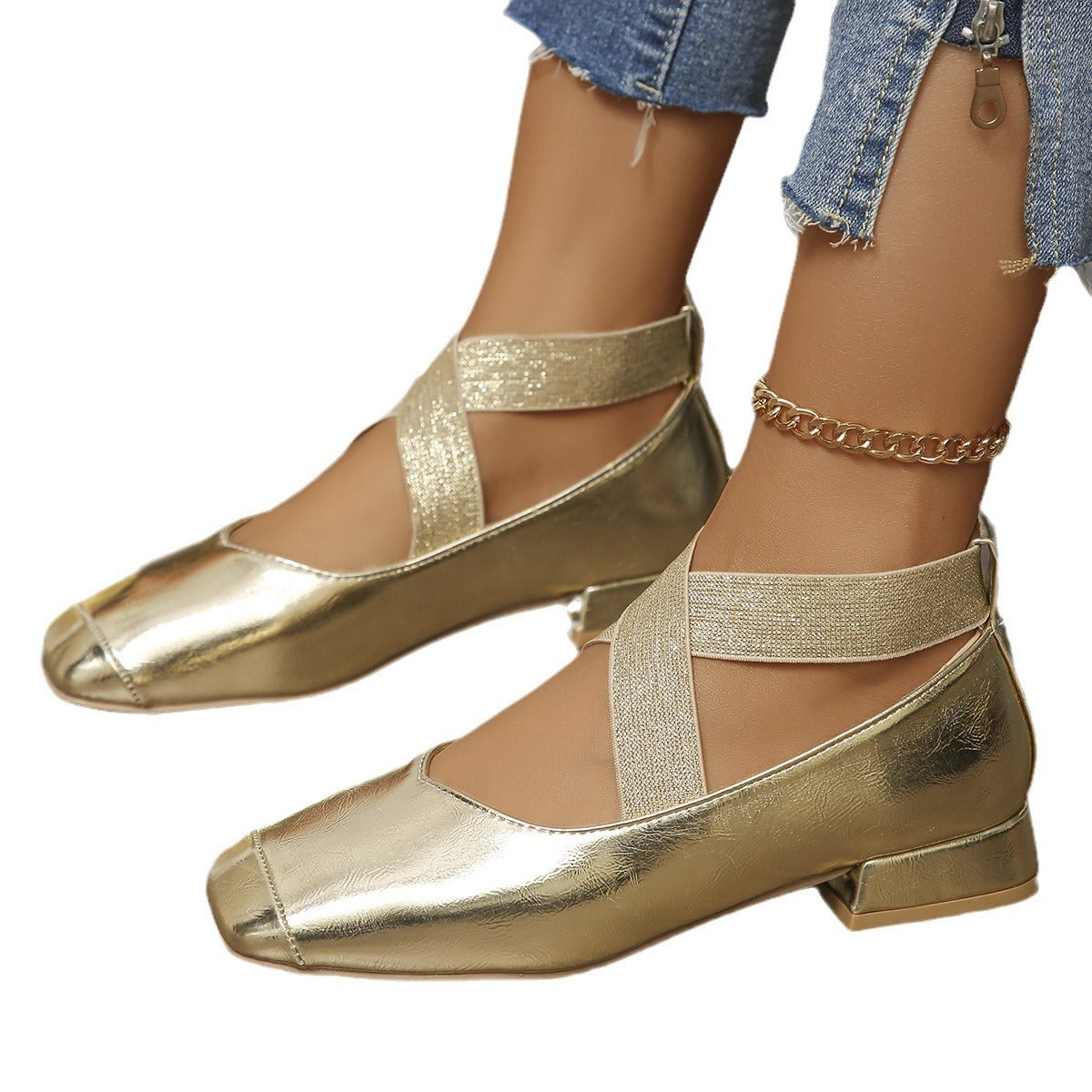 Slip-on With Skirt French Evening Style Pumps