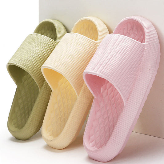 Summer EVA Slippers Solid Color Rhombus Stripe Anti-slip Slippers New Women's Home Shoes Store Hive UNIjuntos