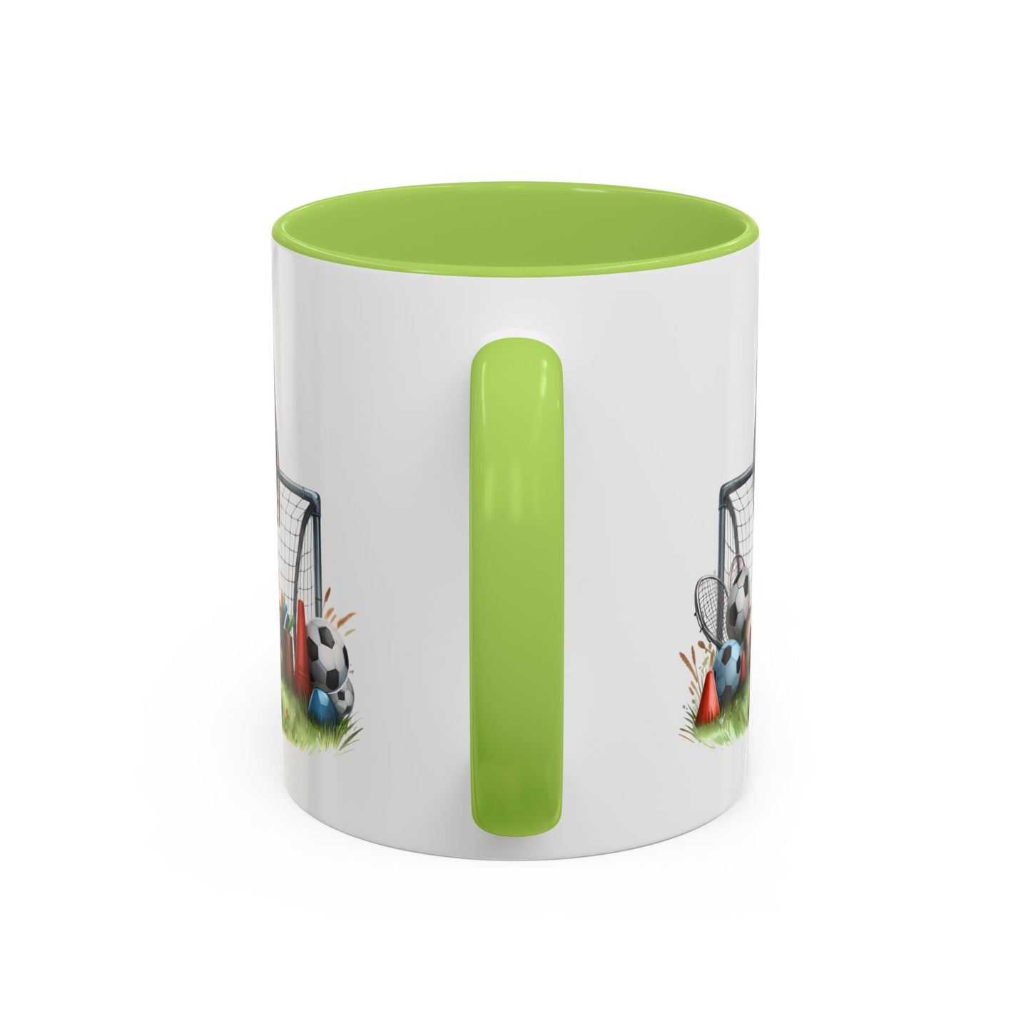 Soccer-Themed Accent Coffee Mug, Personalized Sports Fan Gift, Perfect for Coaches, Players, Kids, and Birthdays