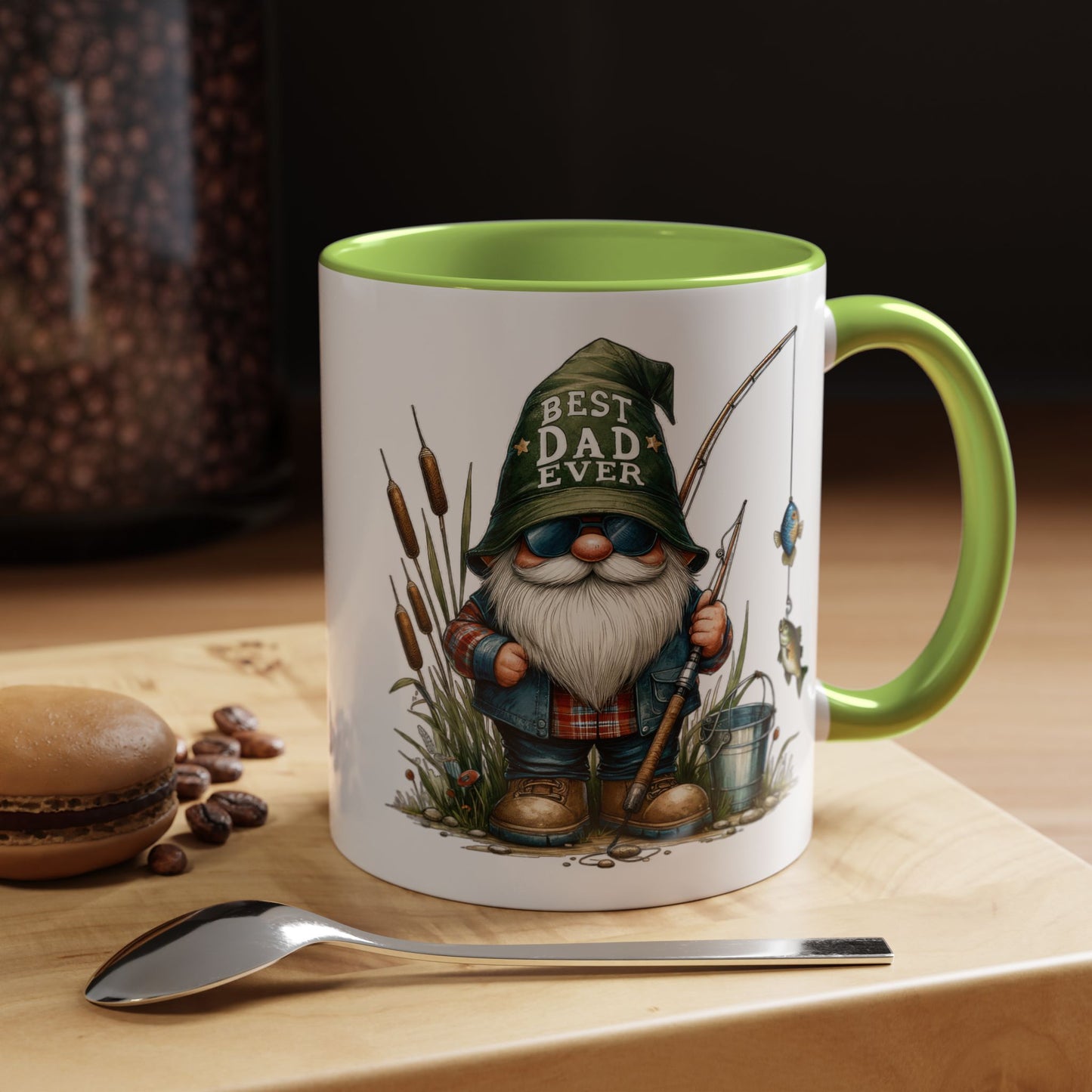 Fishing Gnome Mug – Best Dad Ever, Perfect Gift for Father's Day, Fisherman Coffee Cup, Unique Gifting for Dads, Fun Dad Mugs