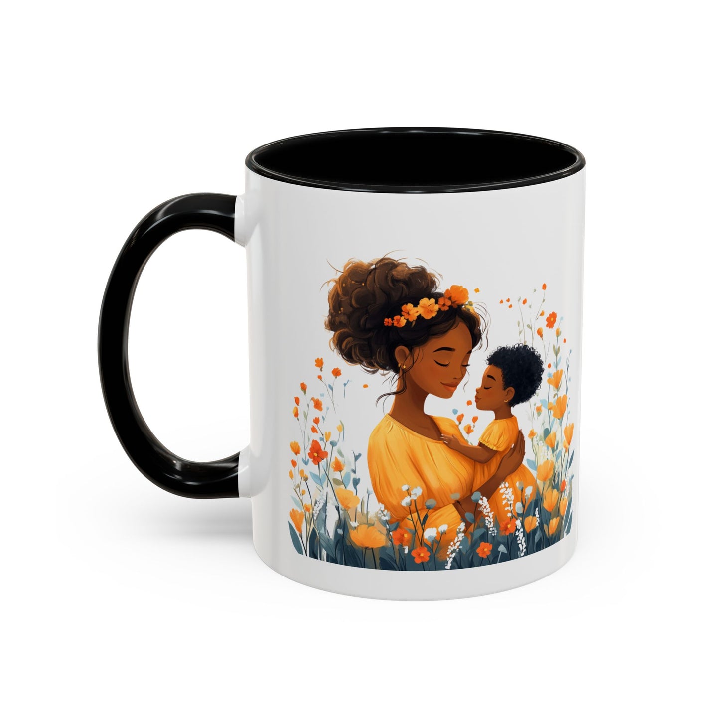 Blooming Love Mug: Floral Mom & Child Design, Perfect for Mothers Day, Family Gifts, Cozy Mornings, Tea Lovers, Coffee Time