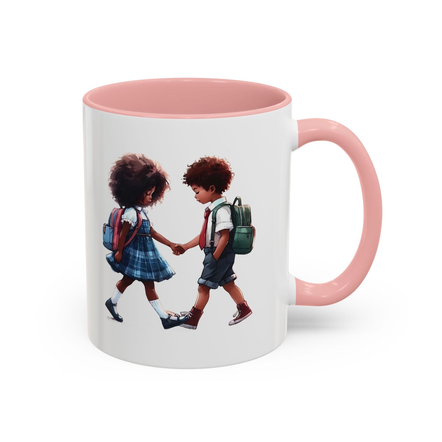 Heartwarming Kids Friendship Coffee Mug, Cute Kid Artwork Mug, Back to School Gift, Family Gift, Coffee Lover Gift