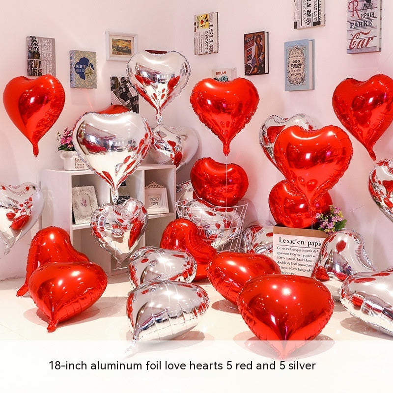 Heart-shaped Aluminum Balloon 520 Wedding Room Decoration Birthday Party