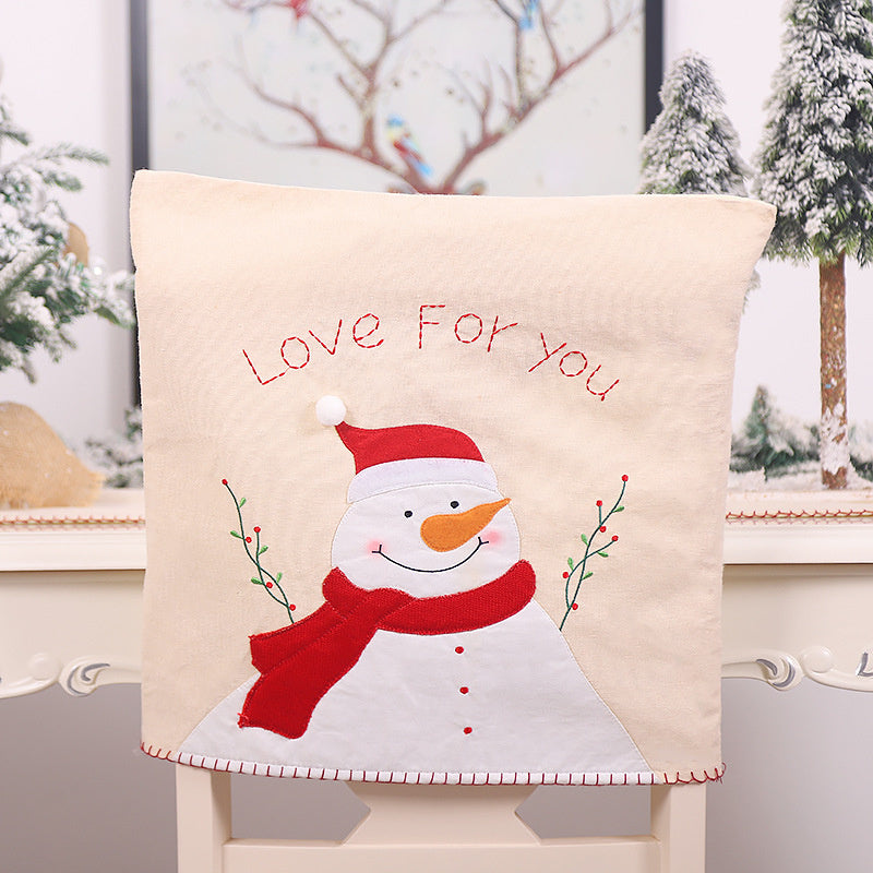 Christmas embroidery chair cover
