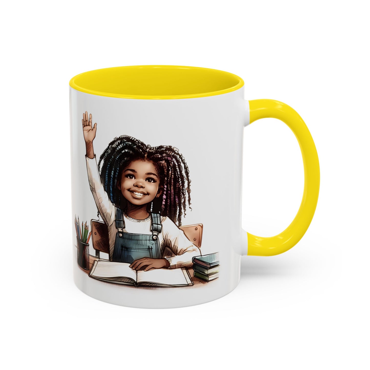 Cheerful Kids' Coffee Mug, Empowering Gift for Students, Classroom, Back to School, Fun Celebrate Learning Mug