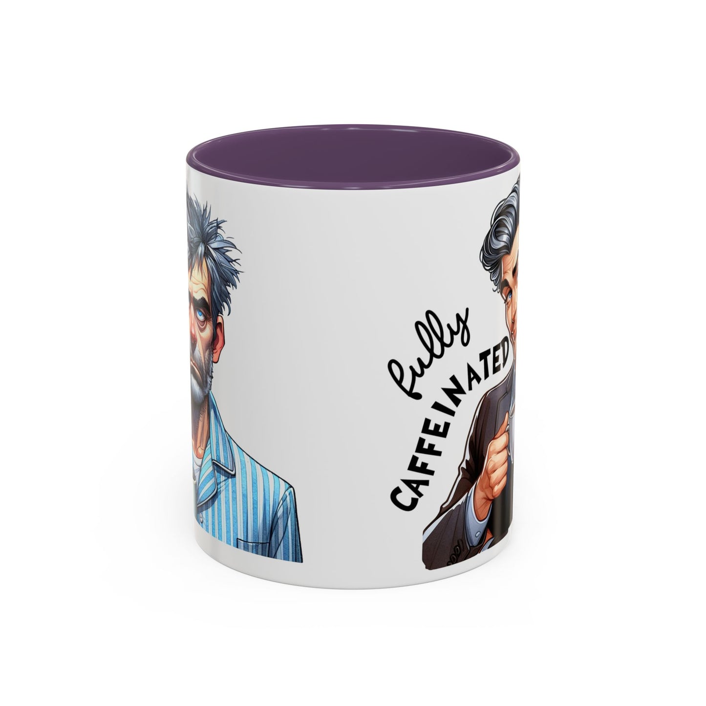 Caffeinated Accent Coffee Mug, Fun Gift for Coffee Lovers, Unique Mug for Home Office, Cool Drinkware for All Occasions!
