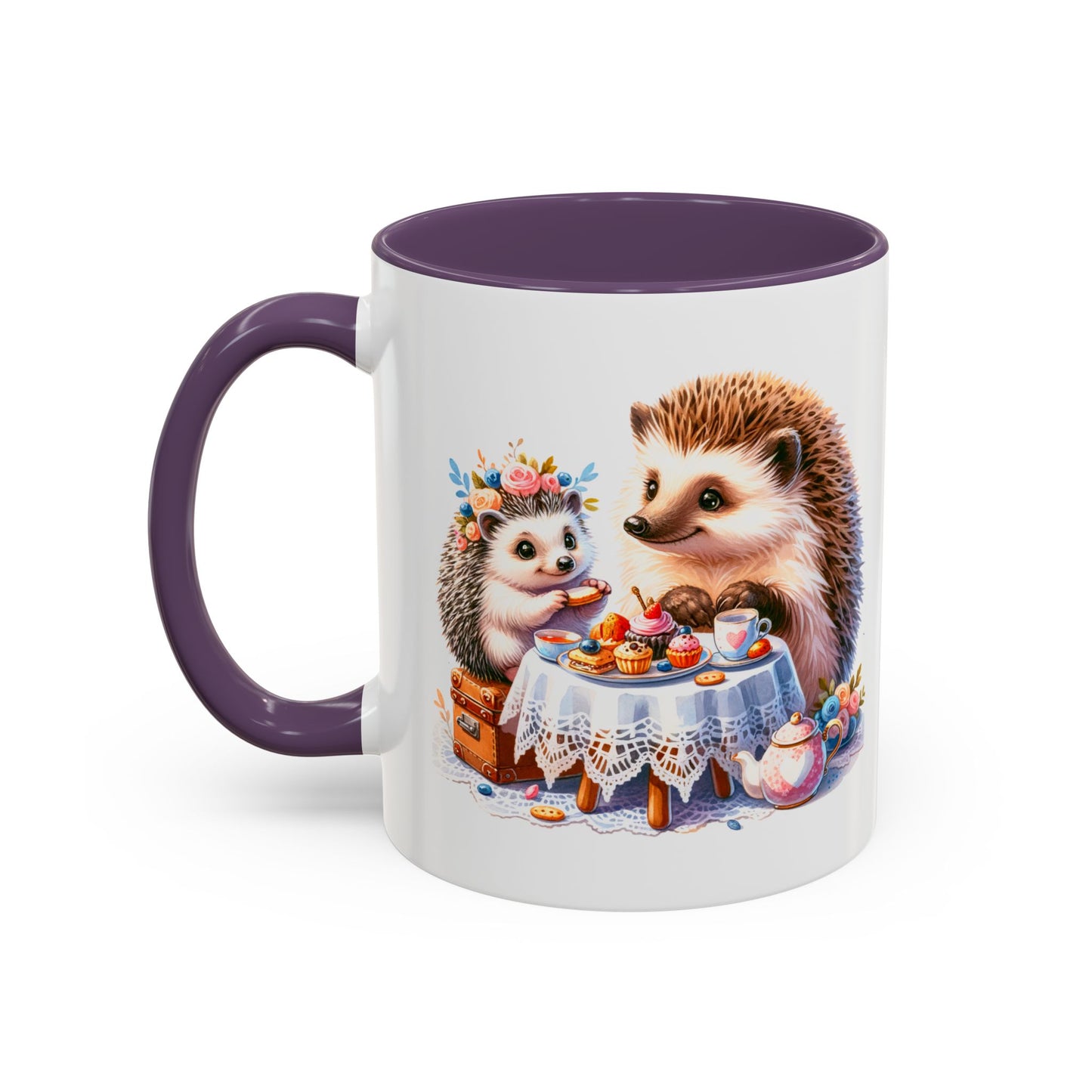 Adorable Hedgehog Accent Coffee Mug - Cute Animal Lover Gift, Nature Coffee Cup, Home & Kitchen Decor, Perfect for Friends & Family