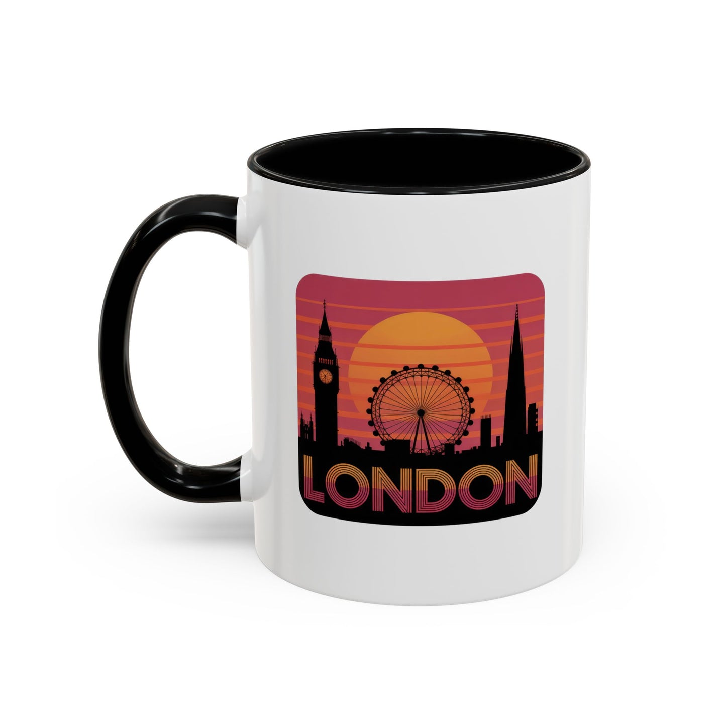 London Skyline Accent Coffee Mug - Perfect Gift for Travelers, London Lovers, Home Decor, Office Use, Road Trip Memories