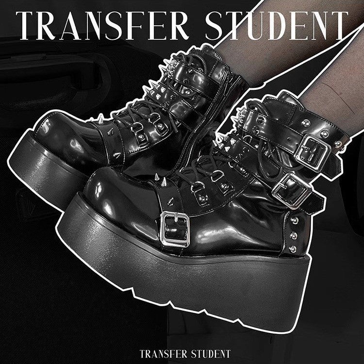 New Punk Handsome Thick Bottom Short Women's Boots Store Hive UNIjuntos