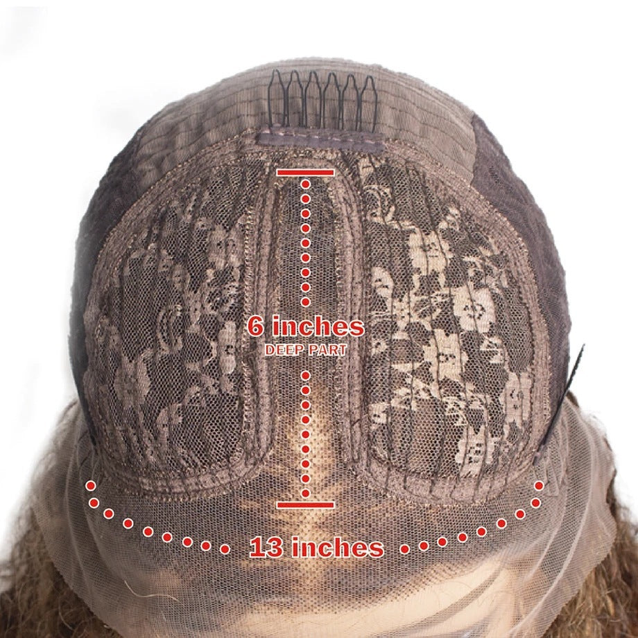 Moyen Et Long Bouclés De Mode Femelle Grande Vague Réel Perruque de Cheveux Humains