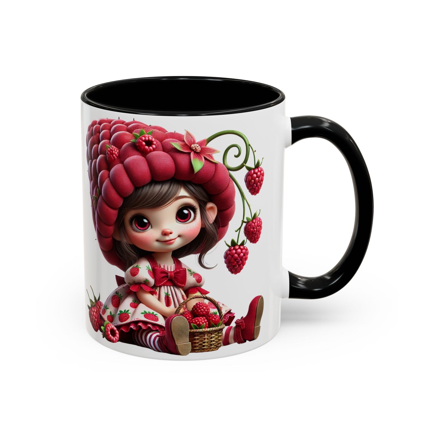 Whimsical Berry Girl Coffee Mug - Perfect for Berry Lovers!
