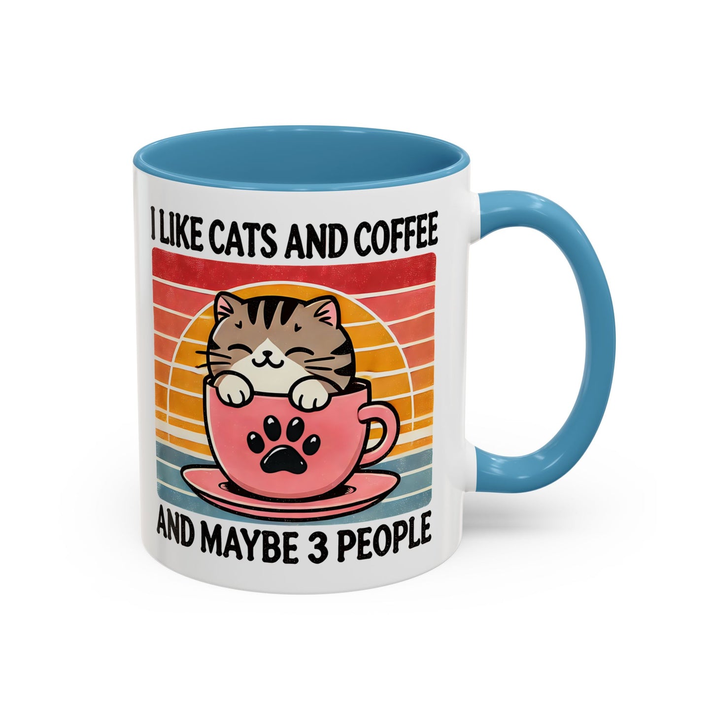 Cute Cat Coffee Mug, Cat Lover Gift, Coffee Lover Mug, Fun Pet Mug, Pet Owner Gifts