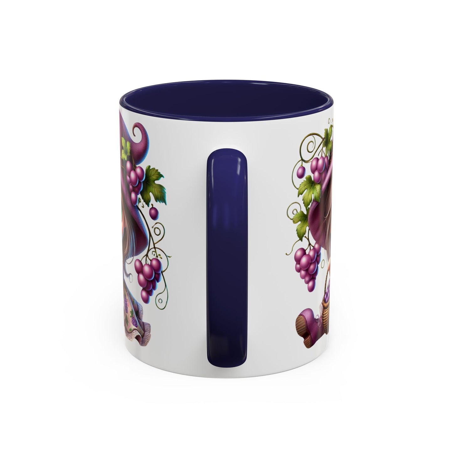 Whimsical Grape Girl Coffee Mug - Perfect for Wine Lovers and Gift Giving