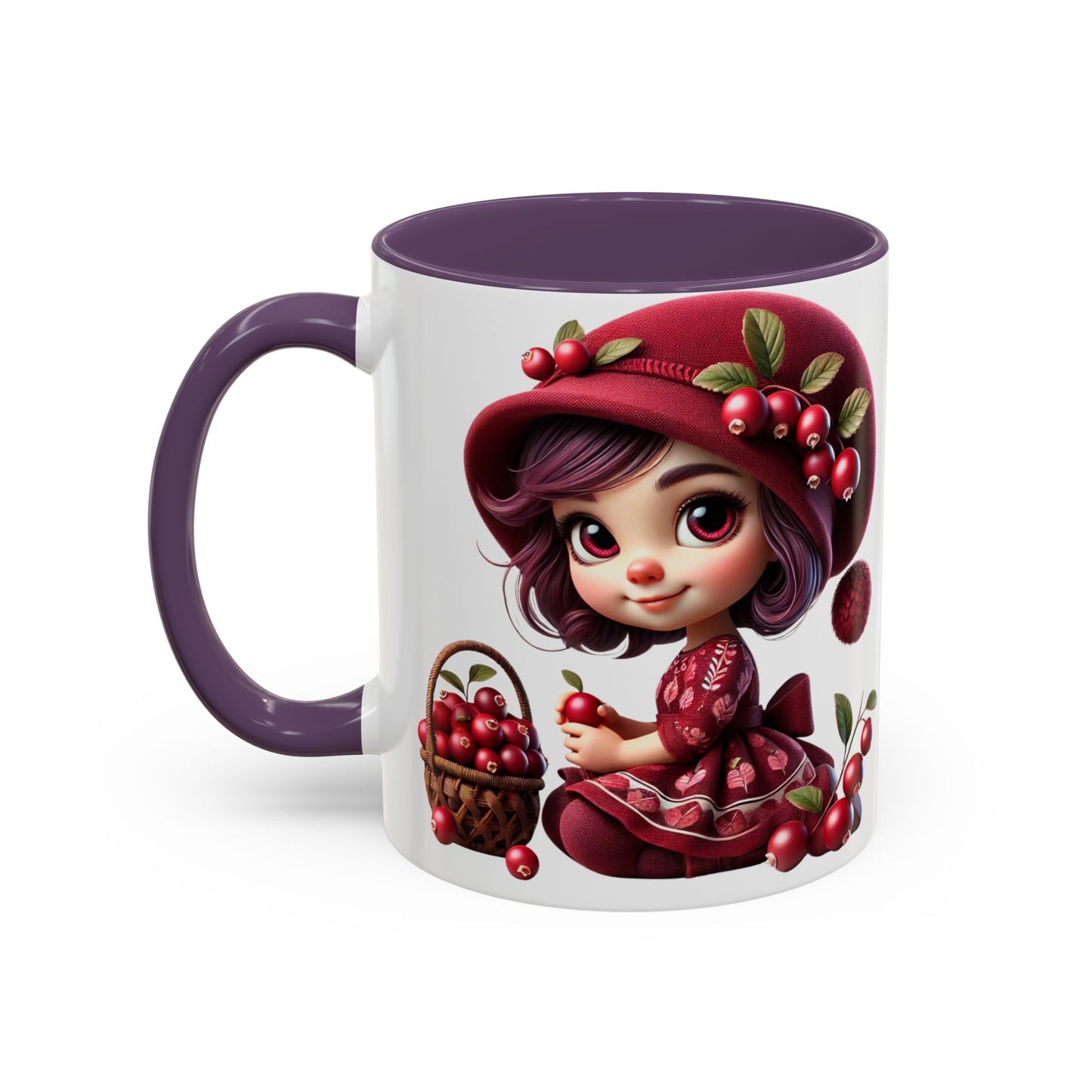 Charming Cherry Blossom Accent Coffee Mug | Cute Character Design | Perfect Gift for Tea Lovers & Special Occasions