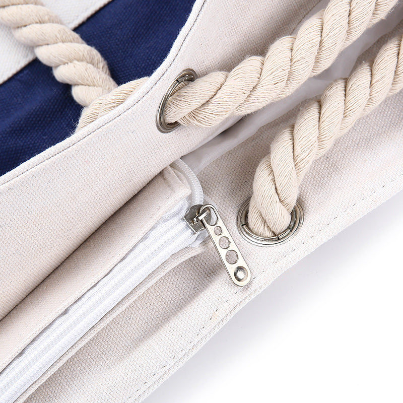 Creative Hemp Rope Striped Bag Casual Fashion Color Matching
