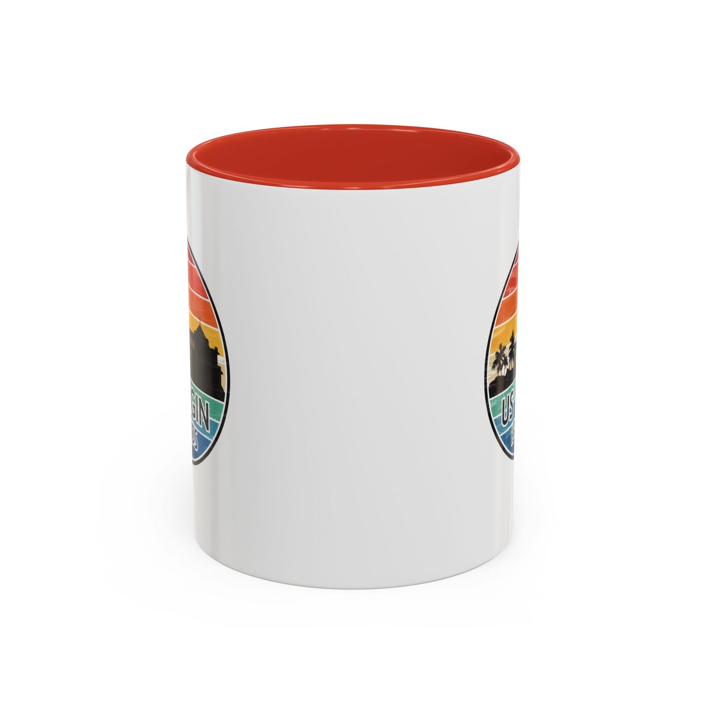 Tropical Landscape Coffee Mug, US Virgin Islands Mug, Travel Souvenir Cup, Beach Lover Gift, Vacation Keepsake, Colorful Accent Mug