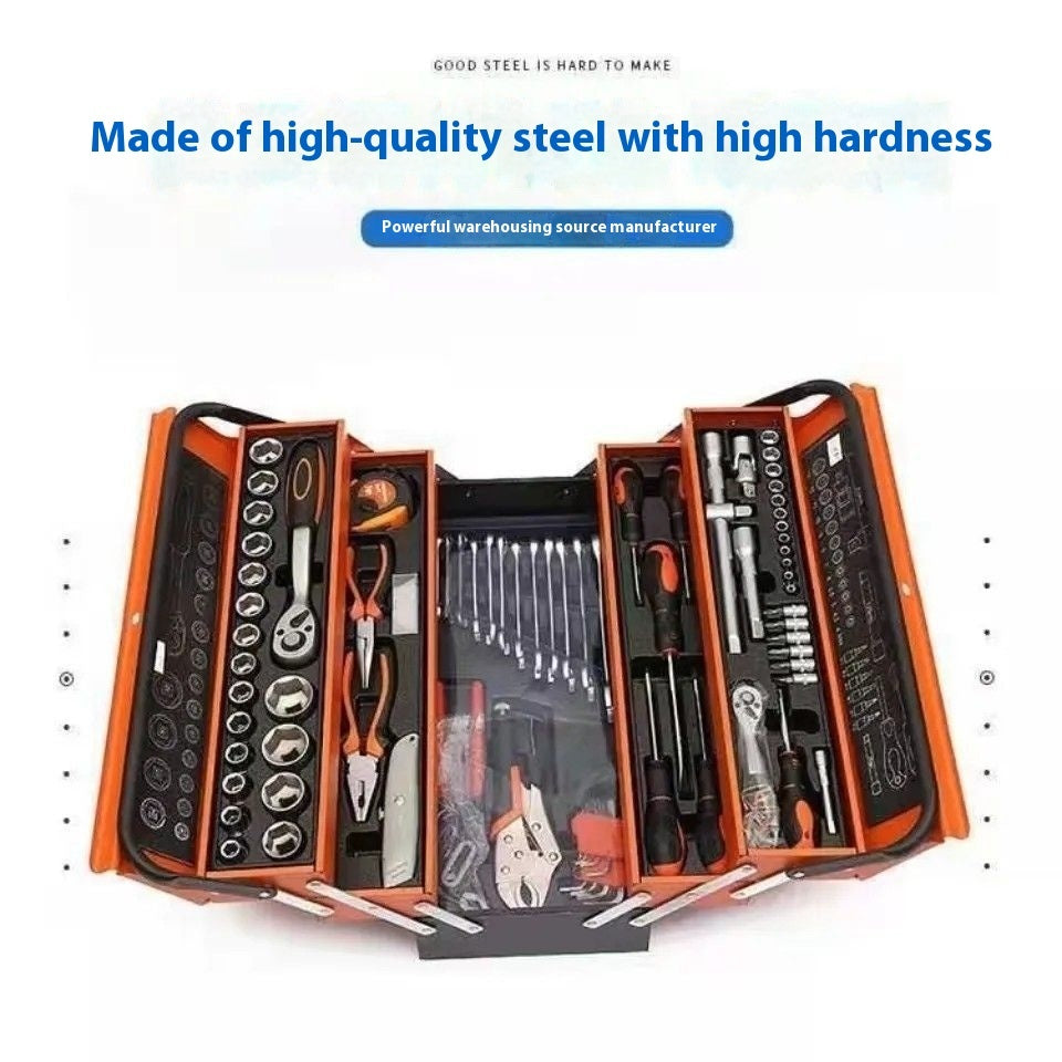 85-piece Auto Repair Kit Large Three-layer Toolbox