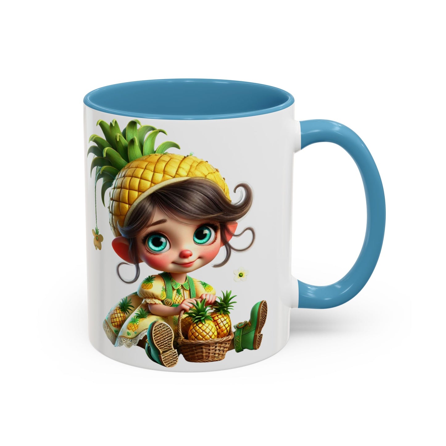 Pineapple-themed Accent Coffee Mug - Tropical Fun for Every Sip