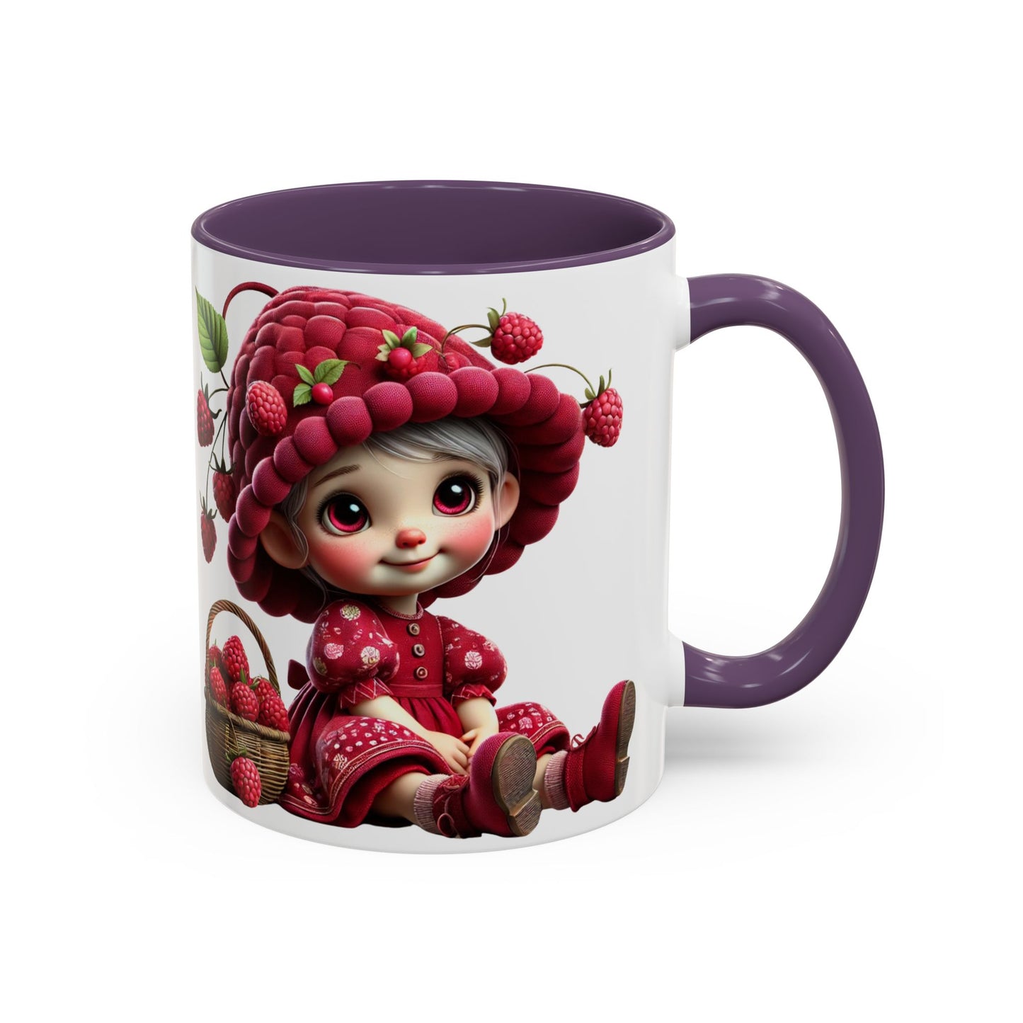 Whimsical Raspberry Character Coffee Mug - 11oz & 15oz