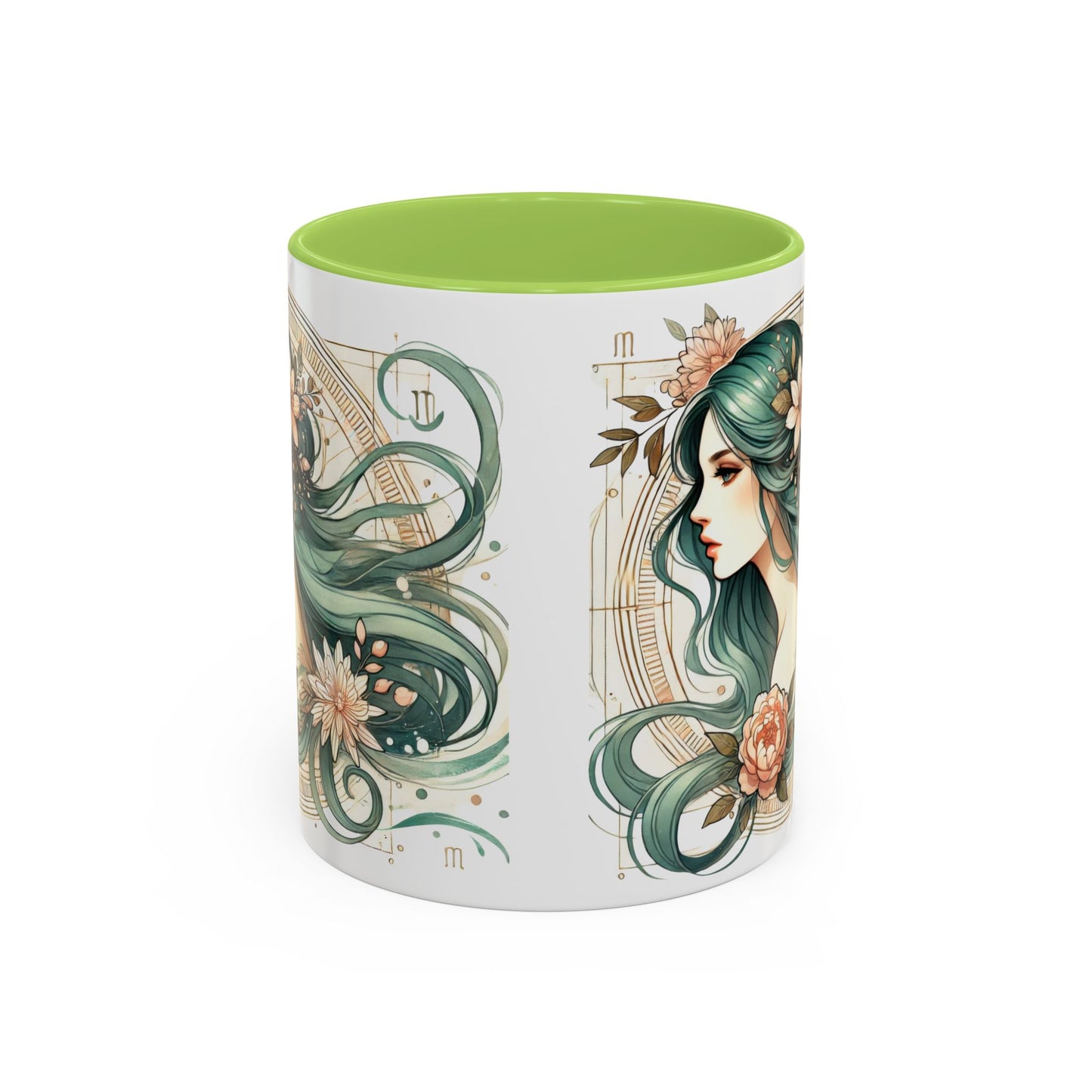 Elegant Floral Accent Coffee Mug - 11oz & 15oz
