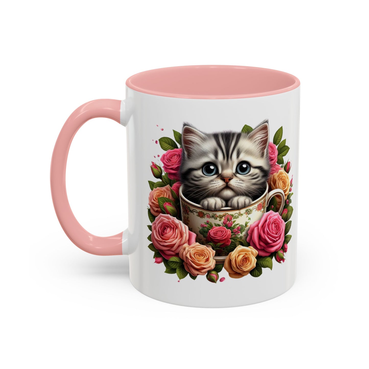 Whimsical Cat Coffee Mug with Floral Accents, Cute Cat Mug, Pet Lover Gift, Tea Cup, Perfect for Cat Lovers, Floral Coffee Cup, [...]