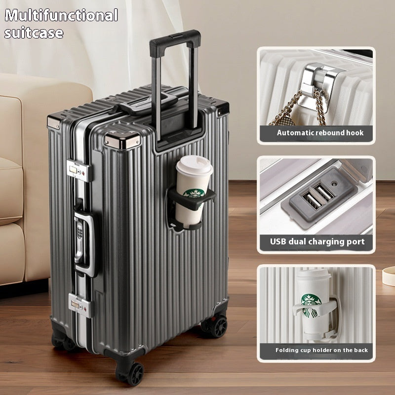 Trolley Password Universal Wheel Aluminum Frame Large Capacity Luggage