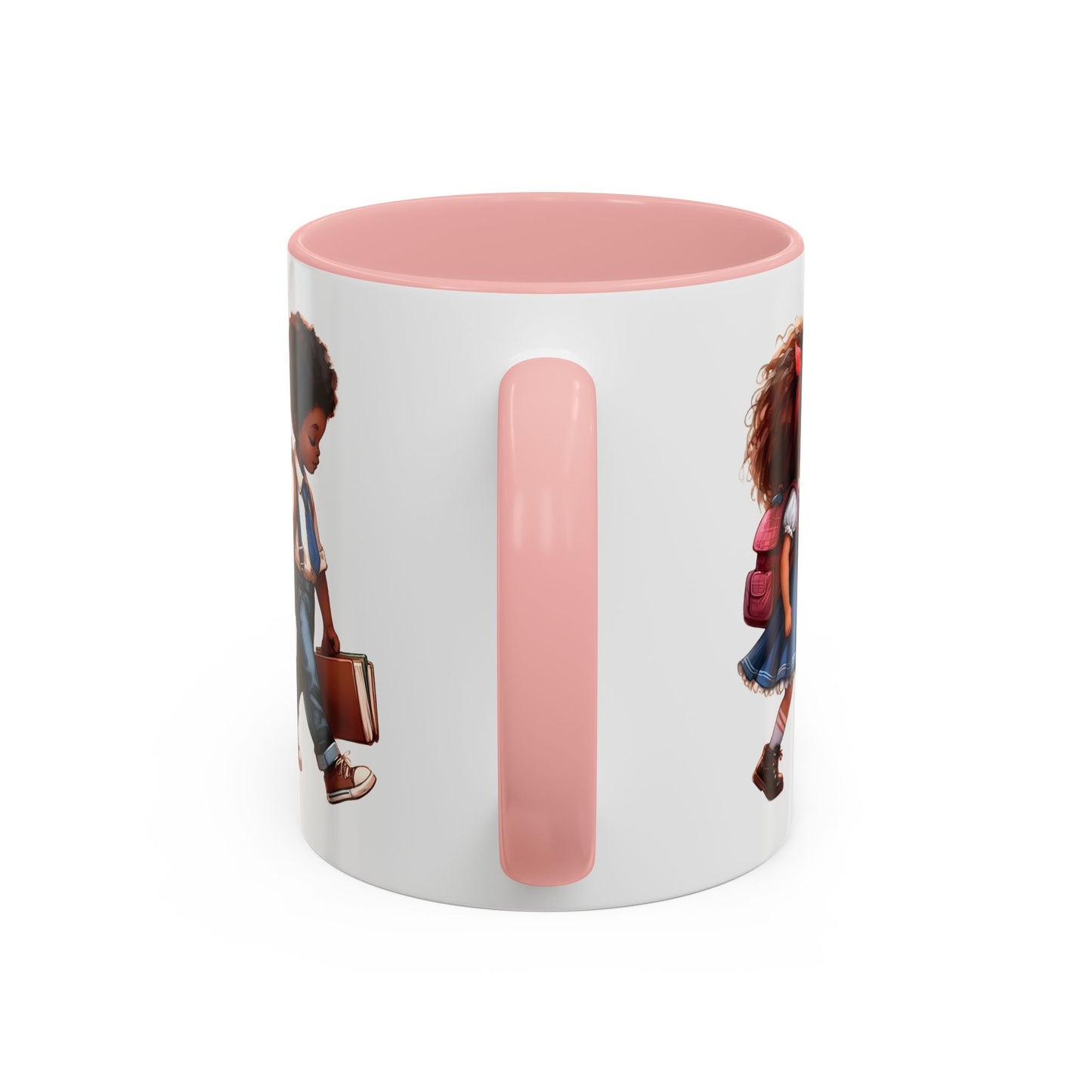 Cute Kids Walking Accent Coffee Mug | Back to School, Teacher Gift, Children's Art, Personalized Tea Cup, Unique Gift Idea