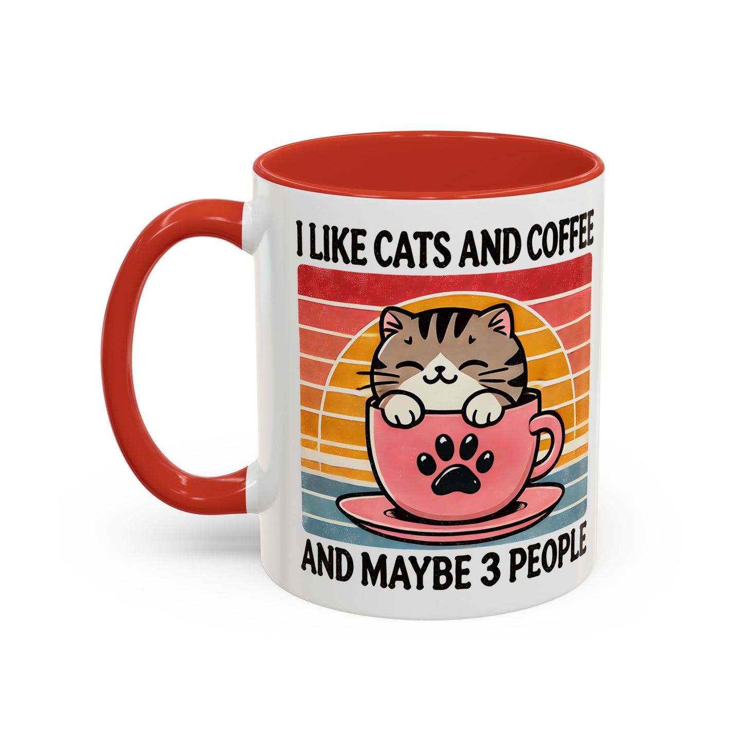 Cute Cat Coffee Mug, Cat Lover Gift, Coffee Lover Mug, Fun Pet Mug, Pet Owner Gifts