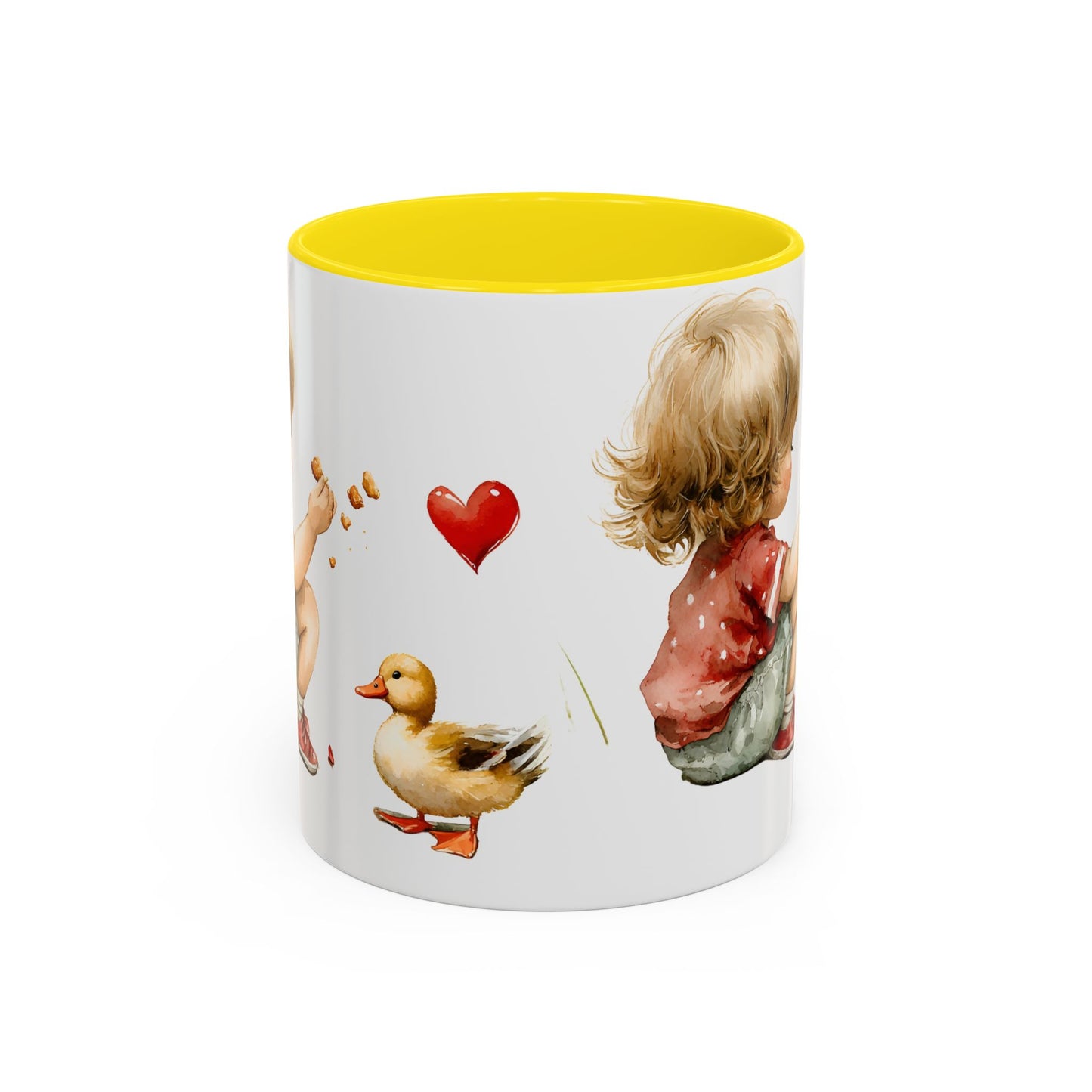 Adorable Duck-Themed Coffee Mug for Kids, Cute Child & Duck Design, Perfect Gift for Birthdays, Baby Showers, Animal Lovers, Kitchen Decor
