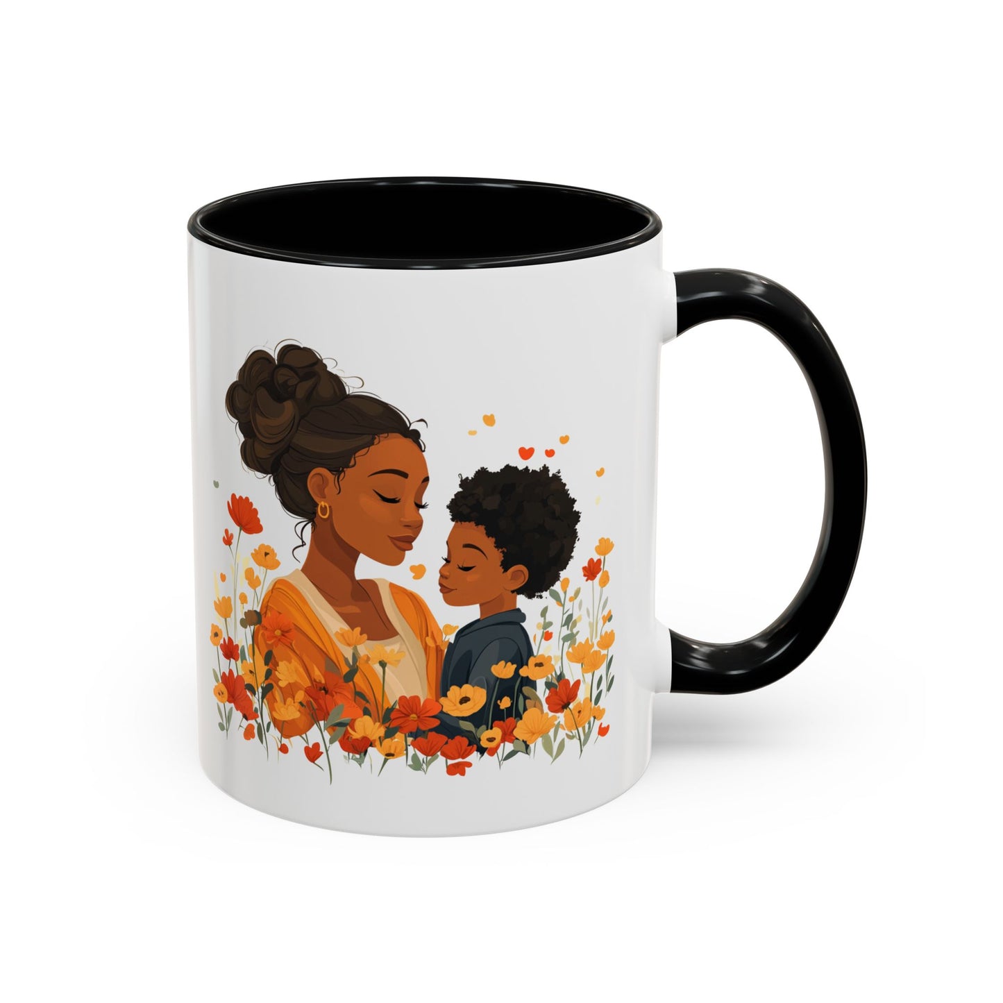 Warm Embrace Floral Coffee Mug - Perfect Gift for Moms, Mother's Day, Family Love, Cozy Mornings, Mom and Child Duo
