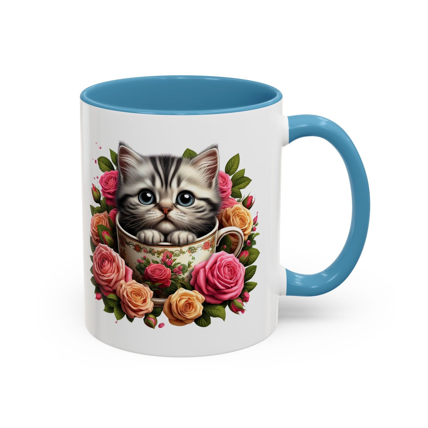 Whimsical Cat Coffee Mug with Floral Accents, Cute Cat Mug, Pet Lover Gift, Tea Cup, Perfect for Cat Lovers, Floral Coffee Cup, [...]