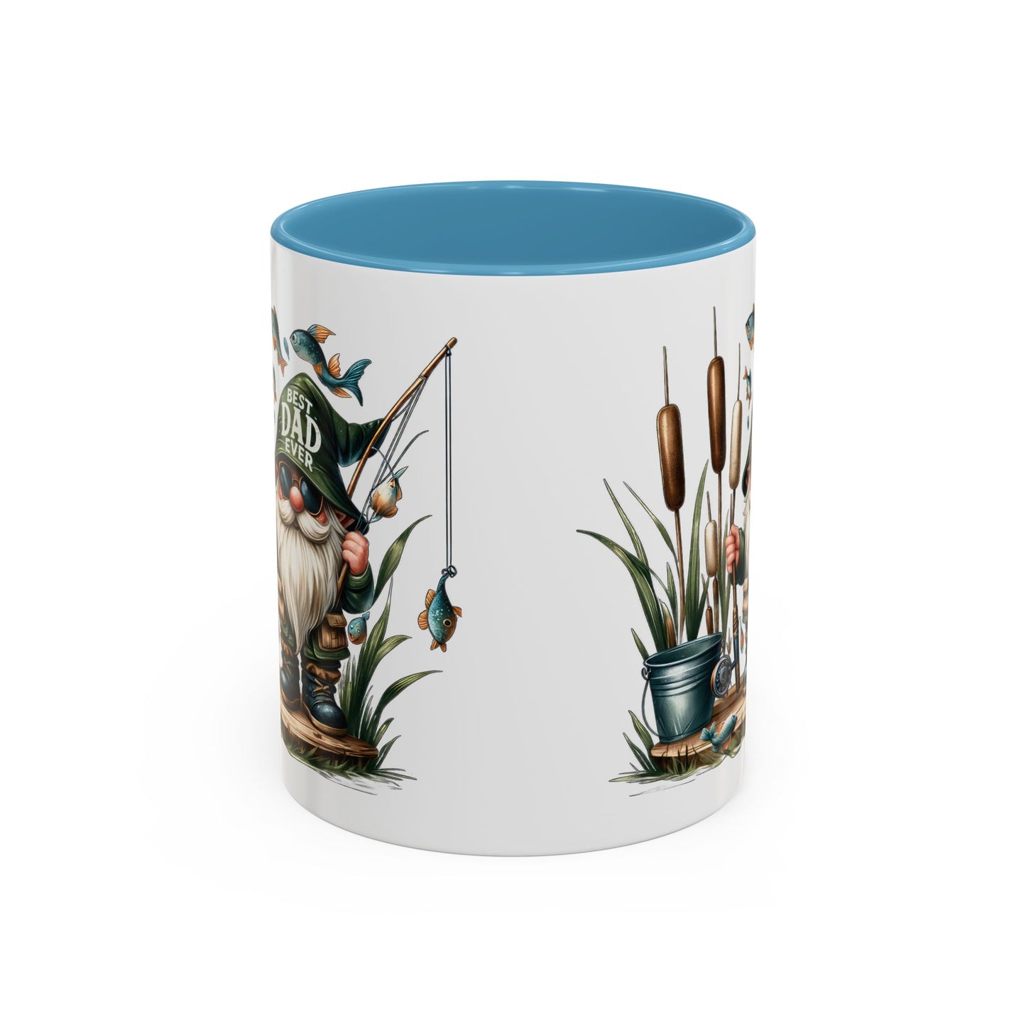 Fishing Gnome Coffee Mug, Best Dad Ever, Father's Day Gift, Dad's Mug, Gnome Decor, Outdoor Lover's Cup