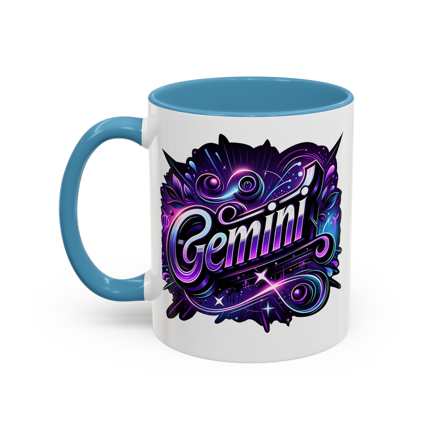 Gemini Accent Coffee Mug - Colorful Astrology Mug, Horoscope Gift, Zodiac Lover's Mug, Unique Coffee Cup, Personalised Birthday Gift